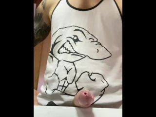 CUMSHOOT WITHOUT HANDS !! OPEN YOUR MOUTH PRESENT MY DELICIOUS MILK