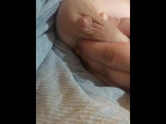 Close-up squirting milk & leaking milk from boob massage 💓🥛