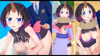 [Hentai Game Koikatsu! ] Sex s Re nula Velké kozy Kobayashisan Elma.3DCG Erotické anime video.