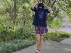 伪娘 // 树荫下的女装自慰 - Screenshot 10 of 16 - 女装 オナニー