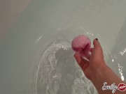 Preview 4 of AWESOME orgasm in the bathtub - Emily Adaire TS jerks off