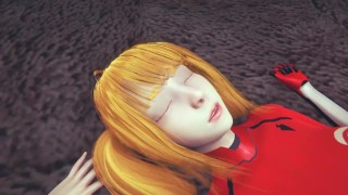 Evangelion: Cuenta cómo acaricia a Asuka en su habitación hasta el orgasmo [POV]