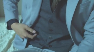 Masturbation In A Suit By A University Student