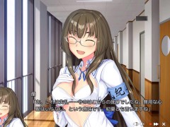 【エロゲー ぬきたしプレイ動画2】おっぱい丸出し！？変態風紀委員巨乳登場！(ボイスロイド実況 抜きゲーみたいな島に住んでる貧乳は どうすりゃいいですか?) - Screenshot 7 of 16 - エロゲー実況