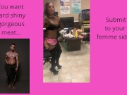 Preview 1 of Femboy Crossdressing Tranny Plays with ass and hard cock - begs for daddys dick Domme mommy