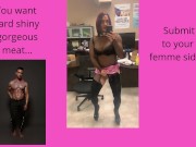 Preview 3 of Femboy Crossdressing Tranny Plays with ass and hard cock - begs for daddys dick Domme mommy