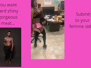 Preview 4 of Femboy Crossdressing Tranny Plays with ass and hard cock - begs for daddys dick Domme mommy