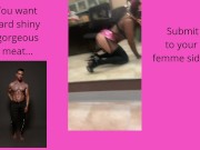 Preview 6 of Femboy Crossdressing Tranny Plays with ass and hard cock - begs for daddys dick Domme mommy