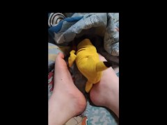 Pikachu Tickles Lukey's Feet