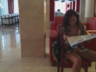 NO PANTIES in Hotel Lobby # Public Flashing in HOTEL