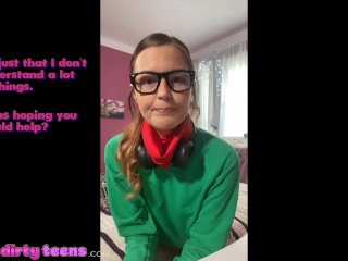 DEVIANTE - Cute College teen with bald pussy and tiny tits creampied by her older married professor screenshot number 1