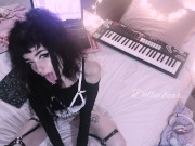 Preview 1 of Sitting On My Big Dildo While Playing Synth : Dollie Bear