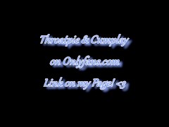 Spit & Cumplay After Hard Balls Deep Blowjob with Cum in Throat