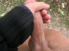 SWEET 18 TEEN BOY JERKS OFF OUTSIDE / POV MALE MASTURBATION