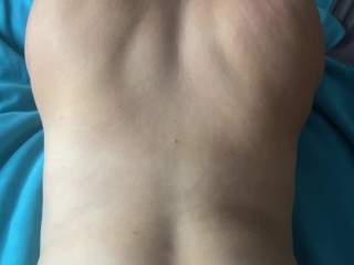 POV of fucking my wifes beautiful hairy pussy then taking_her from_behind till I pop!