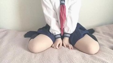 【素人】コスプレ♡ガチイキ電マおなにー♡パート1　【amateur】Japanese girl welcoming orgasm at Hitachi♡part1