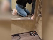 Preview 1 of SUCKING DICK IN DRESSING ROOM SURROUNDED BY PEOPLE PUBLIC BJ