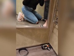 Video SUCKING DICK IN DRESSING ROOM SURROUNDED BY PEOPLE PUBLIC BJ