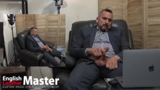 PREVIEW Daddy Jerks Uncut Cock To Porn While Wearing Suit