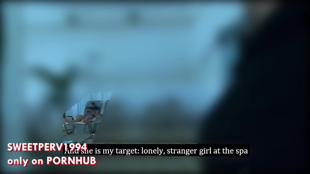 REAL STRANGER GIRL  at SPA gives Crazy HANDJOB Underwater to BULGE Flasher! Public Pool Cumshot