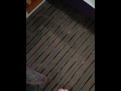 Hard cock power pissing round my bedroom with cum finish