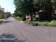 Preview 6 of Showing my ass, pussy, and tits on a bike ride