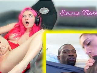 TikTok-Schlampe Reagiert Auf Interracial-Porno - Emma Fiore