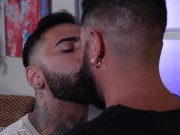 Preview 2 of MenOver30 - Muscled Hunk Rikk York Eats Petite Latino's Ass