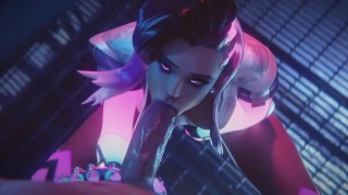 Sombra Tries Not To Suck A Big Dick