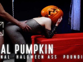 My Poor Anal Pumpkin - Haloween Sucks the right way - Painfull Pussy to Ass Fuck - Close up