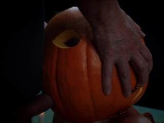 Anal Pumpkin Fuck - Haloween sucks but in a good way - Painfull pussy to Ass fuck - Closeup cream