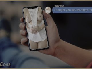 pov, big sideboob, wife nude text, wife sexting