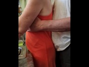 Preview 2 of Fuck The Washing Up - Mature British Amateur Couple Abandon Washing Up For Kitchen Quickie x