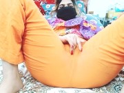 Preview 1 of Desi Wife Riding On Dildo In Front Of Her Cuckold Husband With Moaning Clear Hot Urdu Audio