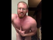 Hands free ginger cum (stroke with quads)
