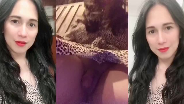 beautifull ladyboy masturbate and show her cock in public by trans anairb