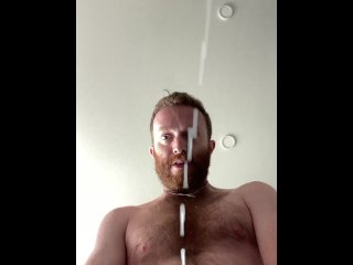 vertical video, masturbation, redhead