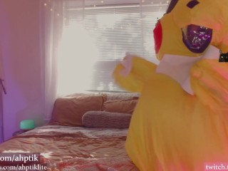 dumbest camgirl on earth struggles in pokemon costume_(SFW)