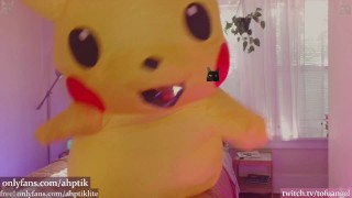 dumbest camgirl on earth struggles in pokemon costume (SFW)