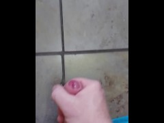 Before Shower Wank precum Squirting and then Cumshot Normal