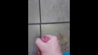Before Shower Wank precum Squirting and then Cumshot Normal