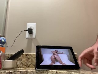masturbation, watching porn, 60fps, male moaning