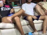 Preview 2 of "They Started to Fuck While We Were Watching TV" - Mariangel's StepCousins Fucking Next To Her