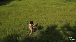 Outdoor Passionate Sex With Drone Footage Amateur Couple