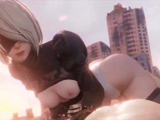 uncensored hentai, evil audio, 2b lewds, video game hentai