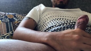 Playing with my dick at home
