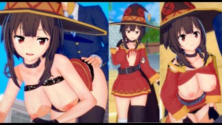 [Jeu Hentai Koikatsu ! ] Avoir des relations sexuelles avec Gros seins KonoSuba Megumin.Vidéo d'anim
