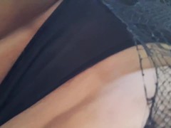 Sexy BBW Arab flashes pussy and dabs like a train - Screenshot 1 of 16 - Leggings