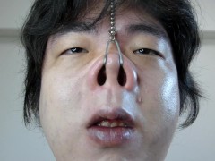 豚のオナニー　豚ミルク搾り編　20211009　マゾ豚が鼻フックをつけてオナニー　吊り上がった豚鼻を自分撮り