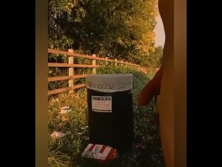 Getting out of car naked .cock pump and fat cock_and pissing